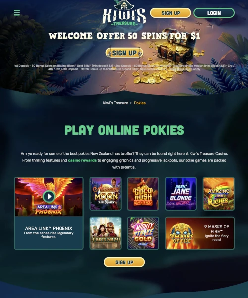 Kiwis Treasure Casino Review