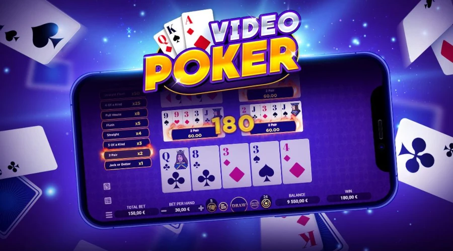 Image of video poker casino game