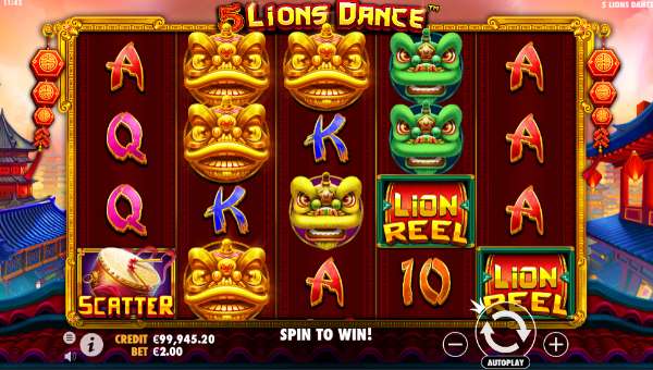 5 Lions Dance gameplay