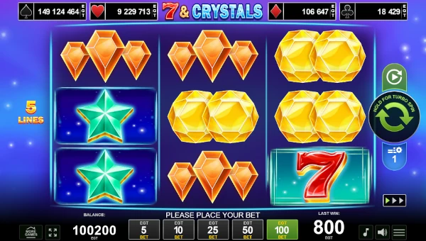 7 and Crystals gameplay