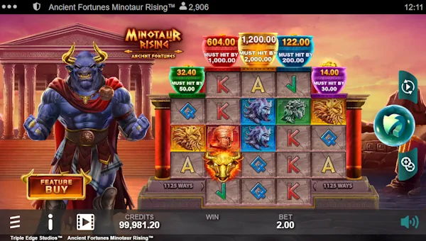 Ancient Fortunes Minotaur Rising gameplay