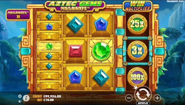 Aztec Gems Megaways gameplay