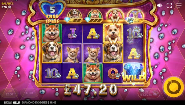 Diamond Doggies bonus game