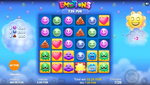 Emotions bonus game