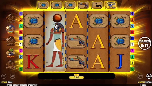 Eye of Horus Tablets of Destiny bonus game