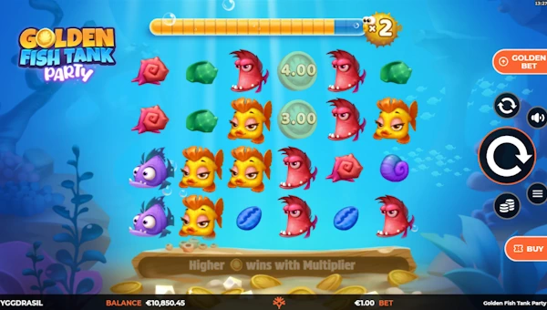 Golden Fish Tank Party gameplay