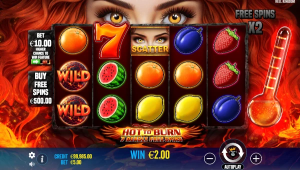 Hot to Burn 7 Deadly Free Spins gameplay