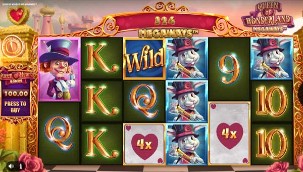Queen of Wonderland Megaways gameplay