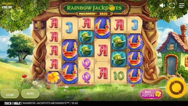 Rainbow Jackpots Megaways gameplay