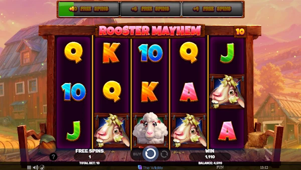 Rooster Mayhem bonus game