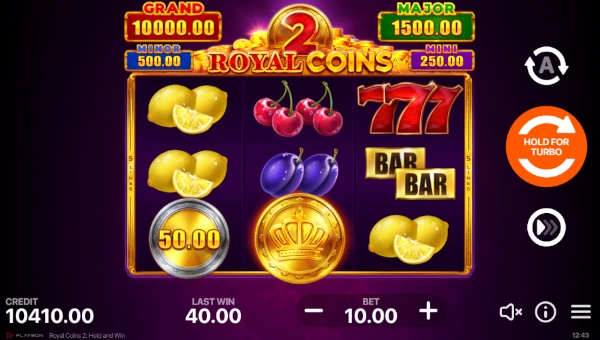 Royal Coins 2 Hold and Win gameplay