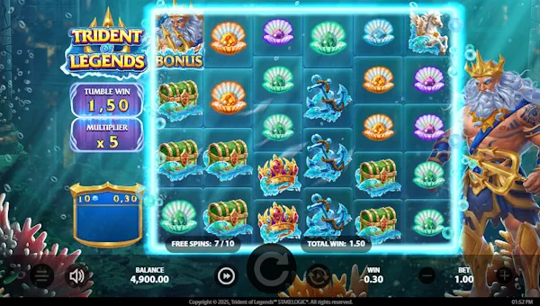 Trident of Legends bonus game