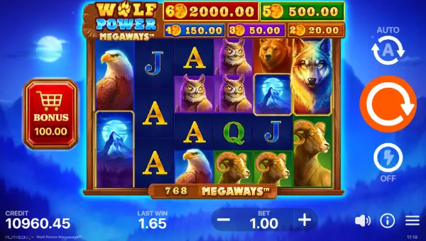 Wolf Power Megaways gameplay